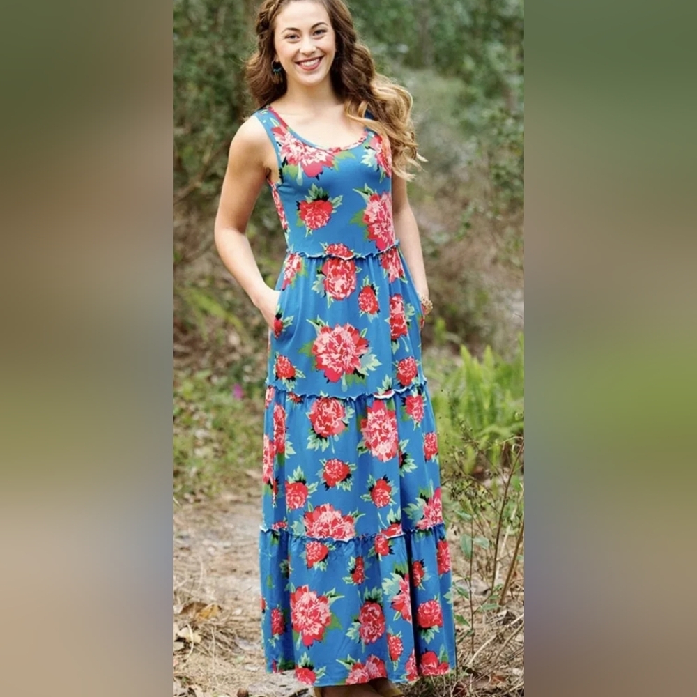 New Matilda Jane No End Maxi Dress Size Medium Womens Easter Camp HTF